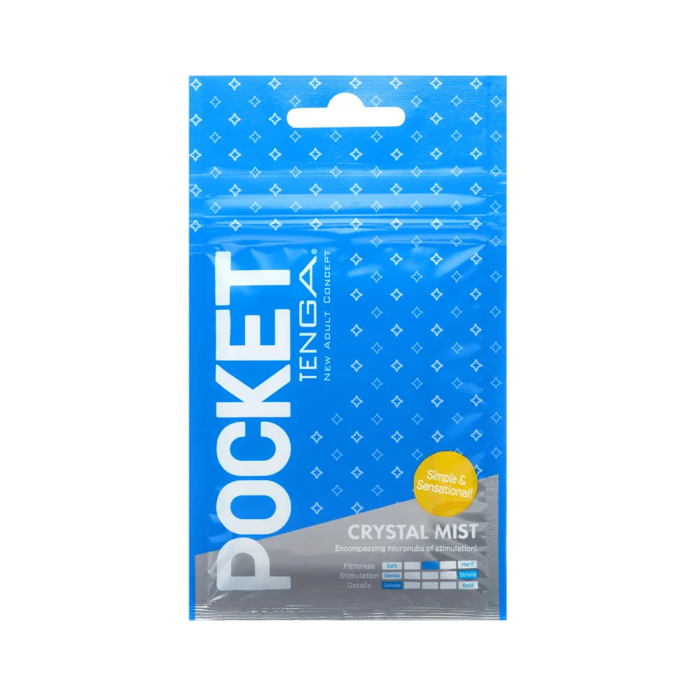 TENGA Jednorázový masturbátor Pocket (7 cm), modrý