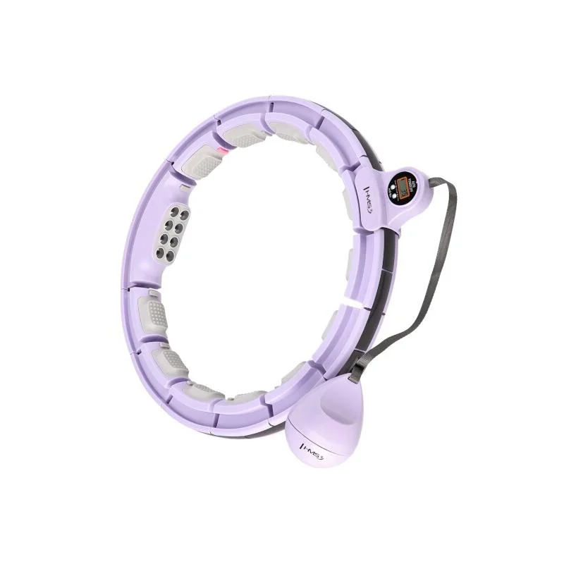 HMS Masážní hula hoop HHM13 se závažím, magnety a počítadlem fialová