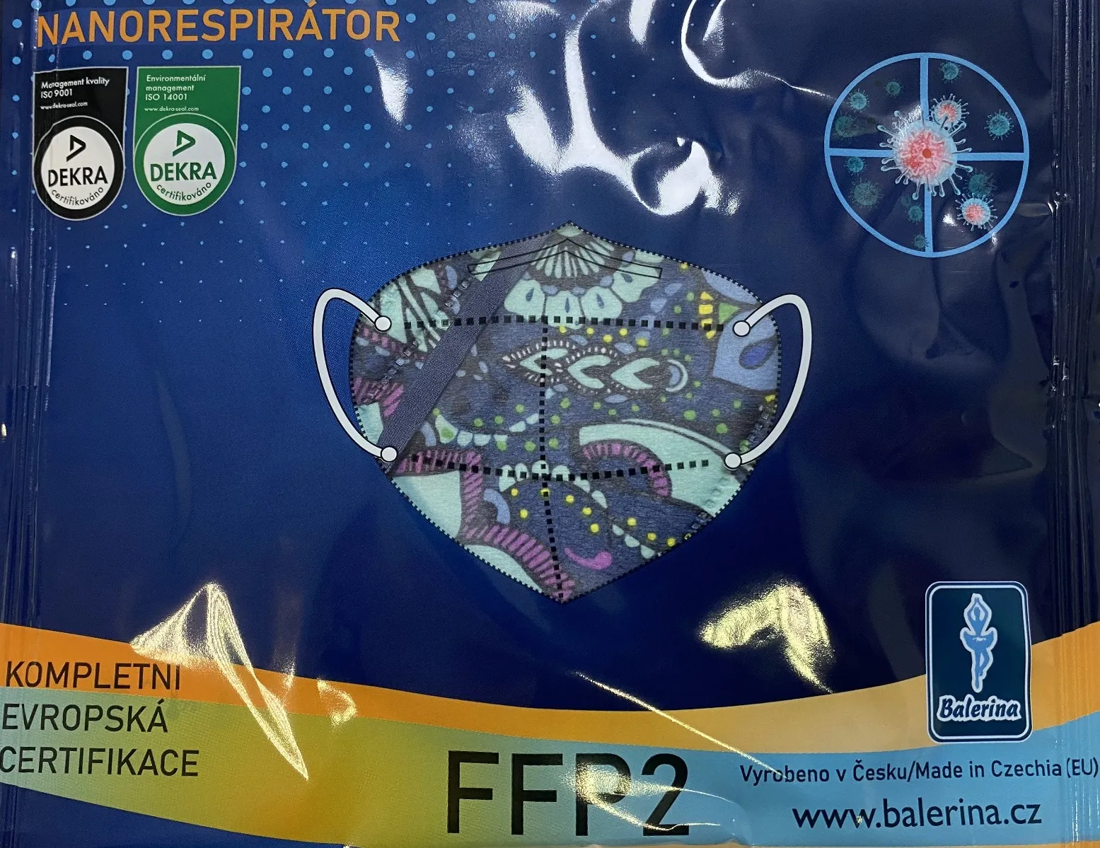 Balerina Nanorespirátor PFHM731 FFP2 NR vzor č. 116 1 ks