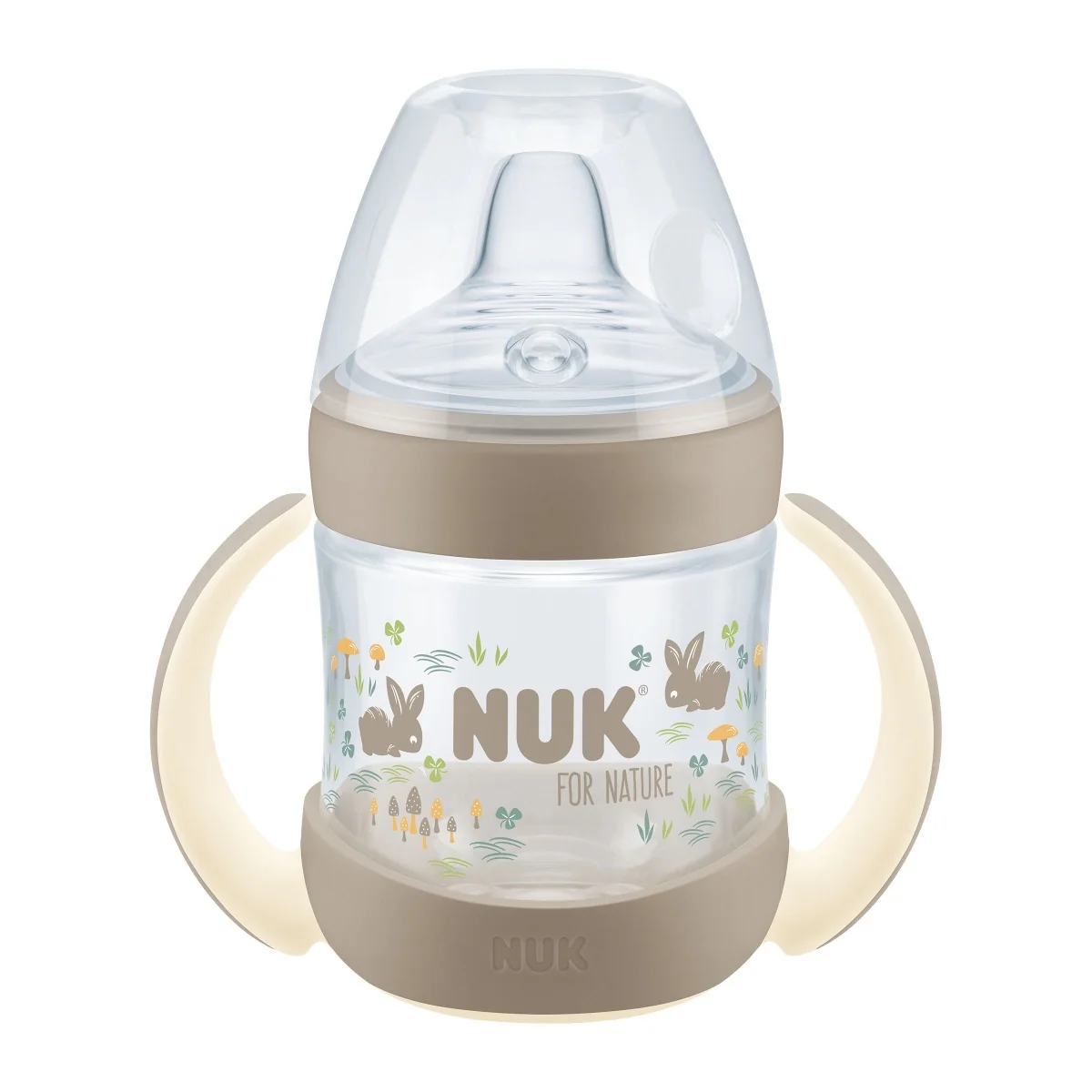 NUK for Nature Lahvička na učení s kontrolou teploty 150 ml 1 ks hnědá