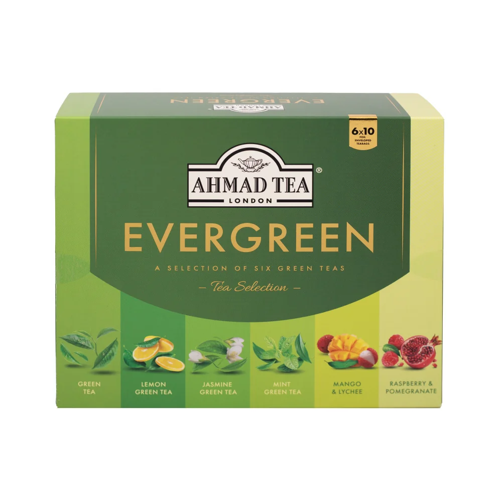 Ahmad Tea Evergreen Tea Collection porcovaný čaj 6x10 sáčků