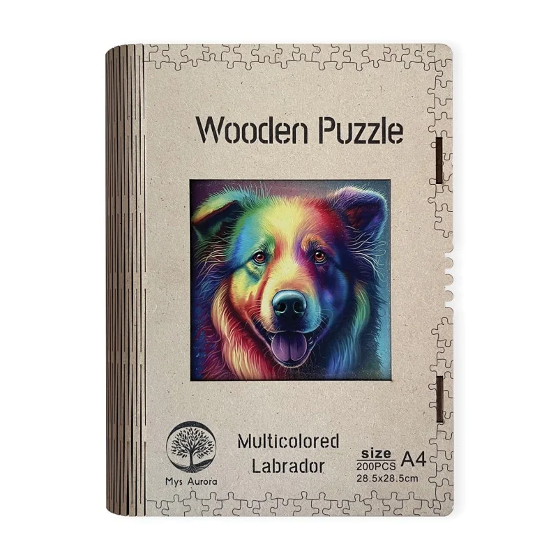 EPEE Wooden puzzle Multicolored Labrador A4