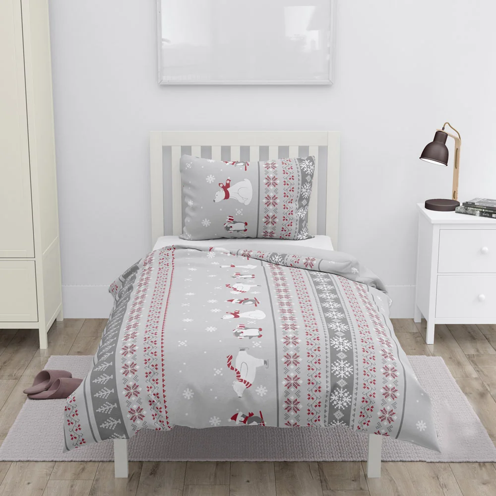 HOME ELEMENTS Povlečení mikroflanel Zimní zvířátka