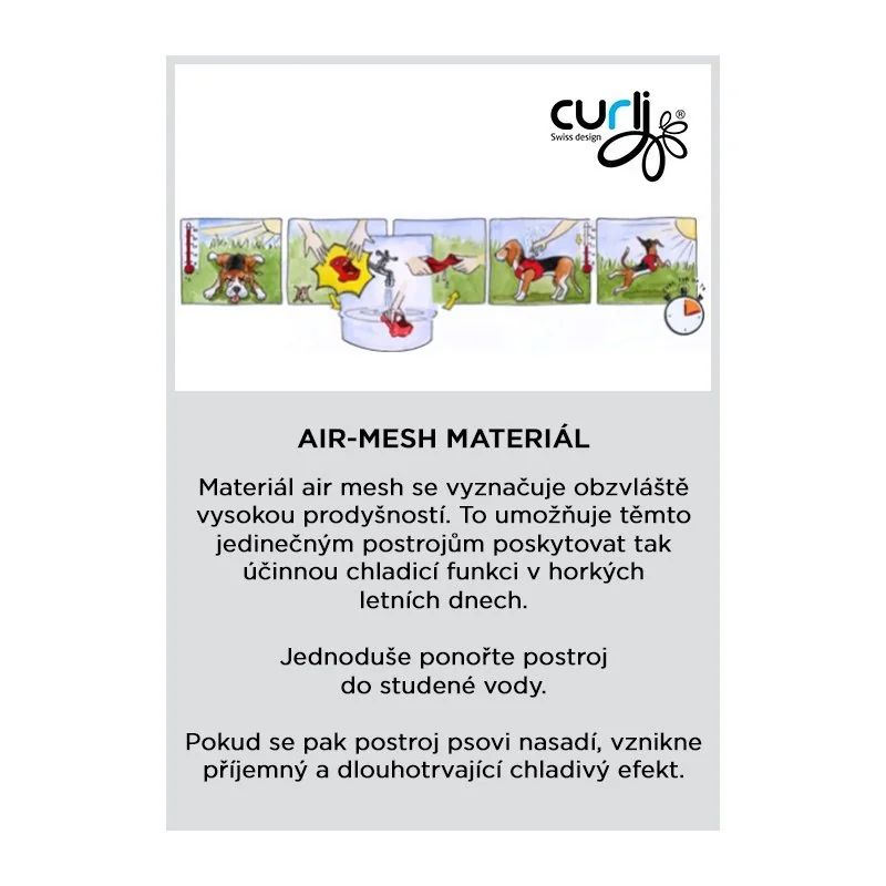 Curli Postroj pro psy se sponou Air-Mesh Moss S, 4-7 kg