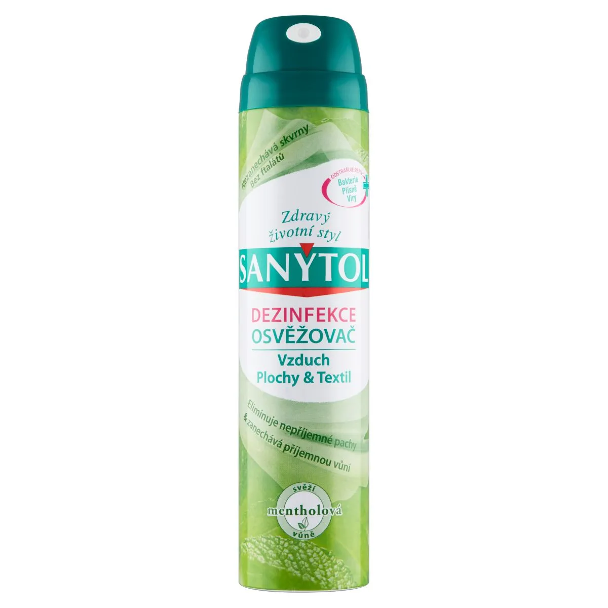 Sanytol Dezinfekce osvěžovač vzduchu, ploch a textilií mentolová vůně 300 ml