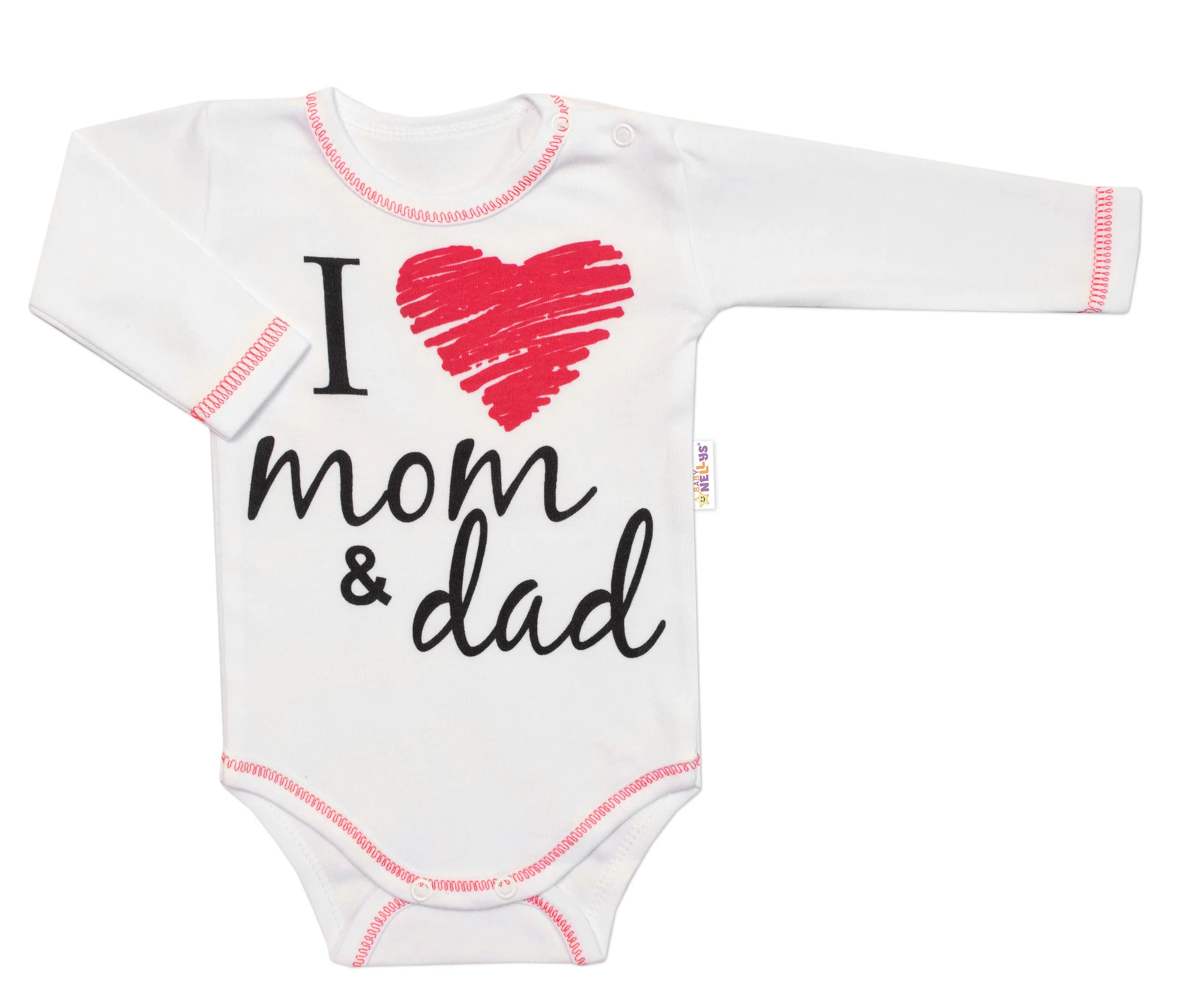 Baby Nellys 5-ti dílná soupravička do porodnice I love mom & dad, vel. 62, uni