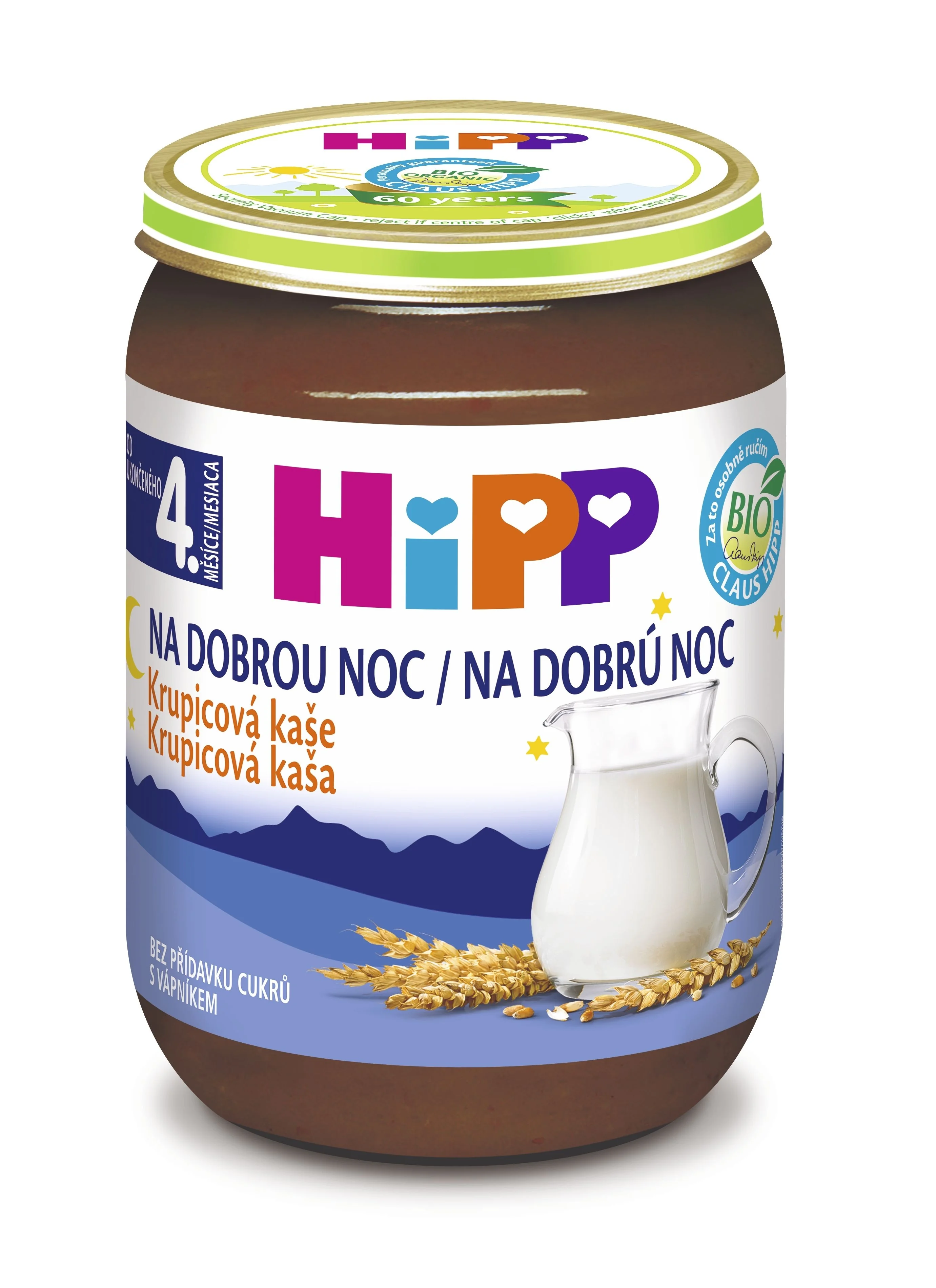 HIPP BIO Kaše na dobrou noc krupicová 190g