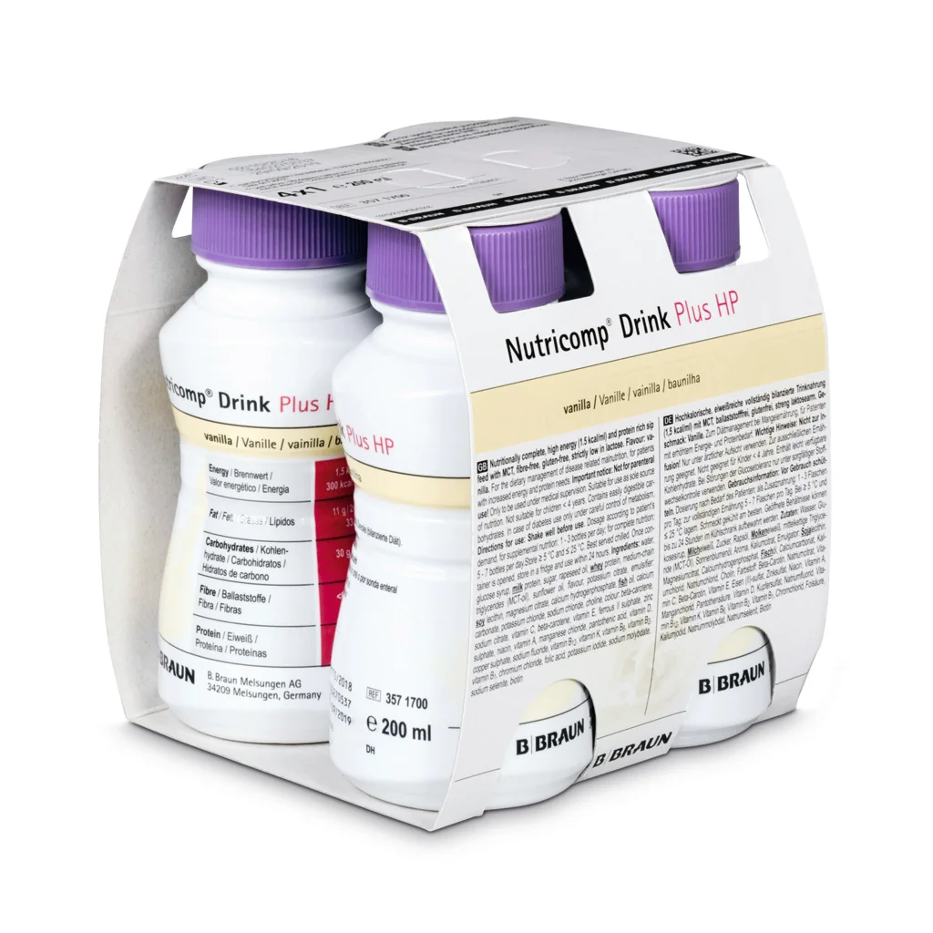 Nutricomp Drink Plus HP vanilka 4x200 ml