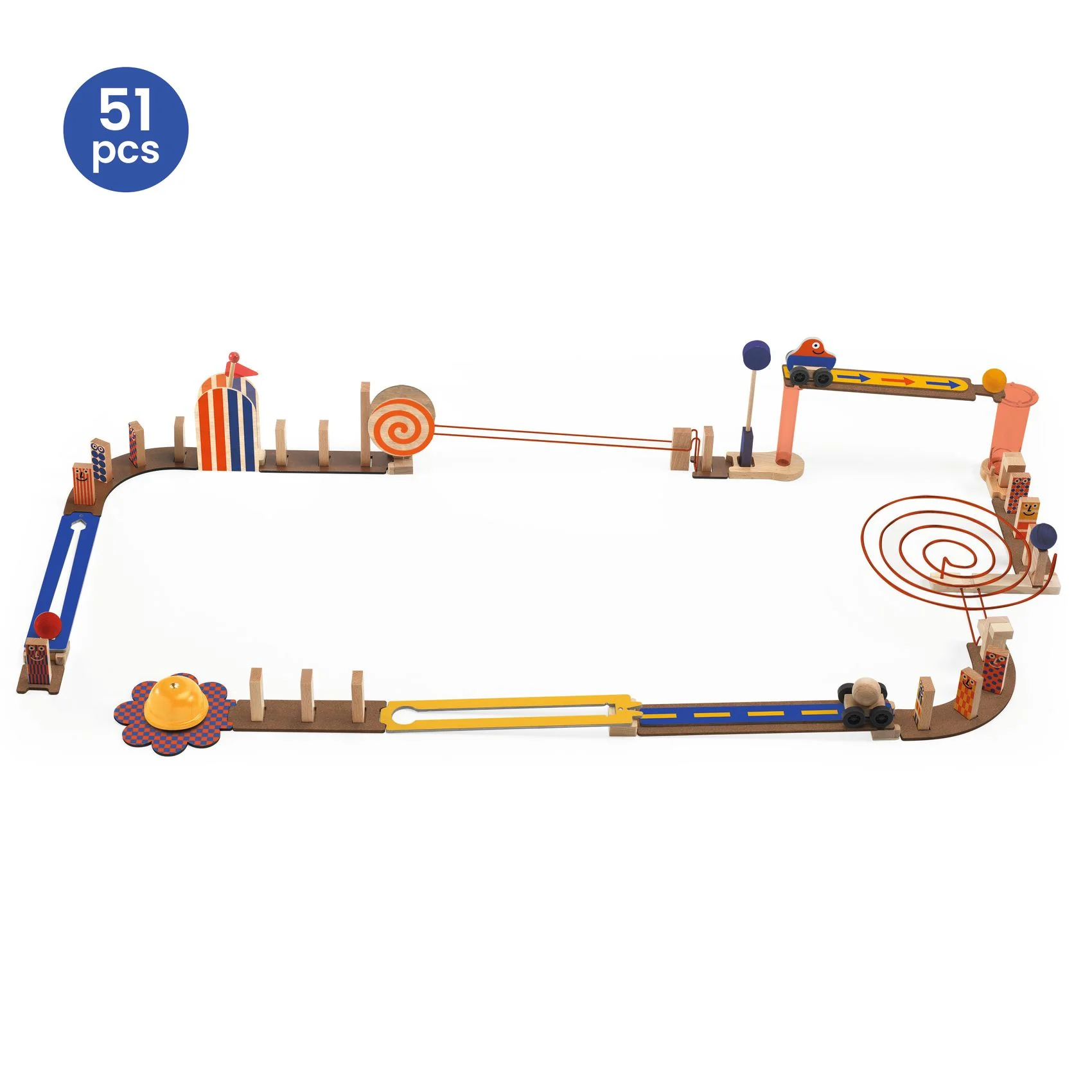 Djeco Dráha Zig & go Junior - Racer - 51pcs