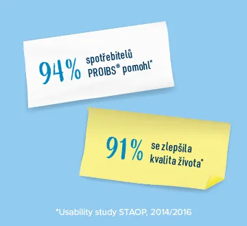 Usability study. 94 % spotřebitelů Proibs pomohl. 91 % se zlepšila kvalita života. 