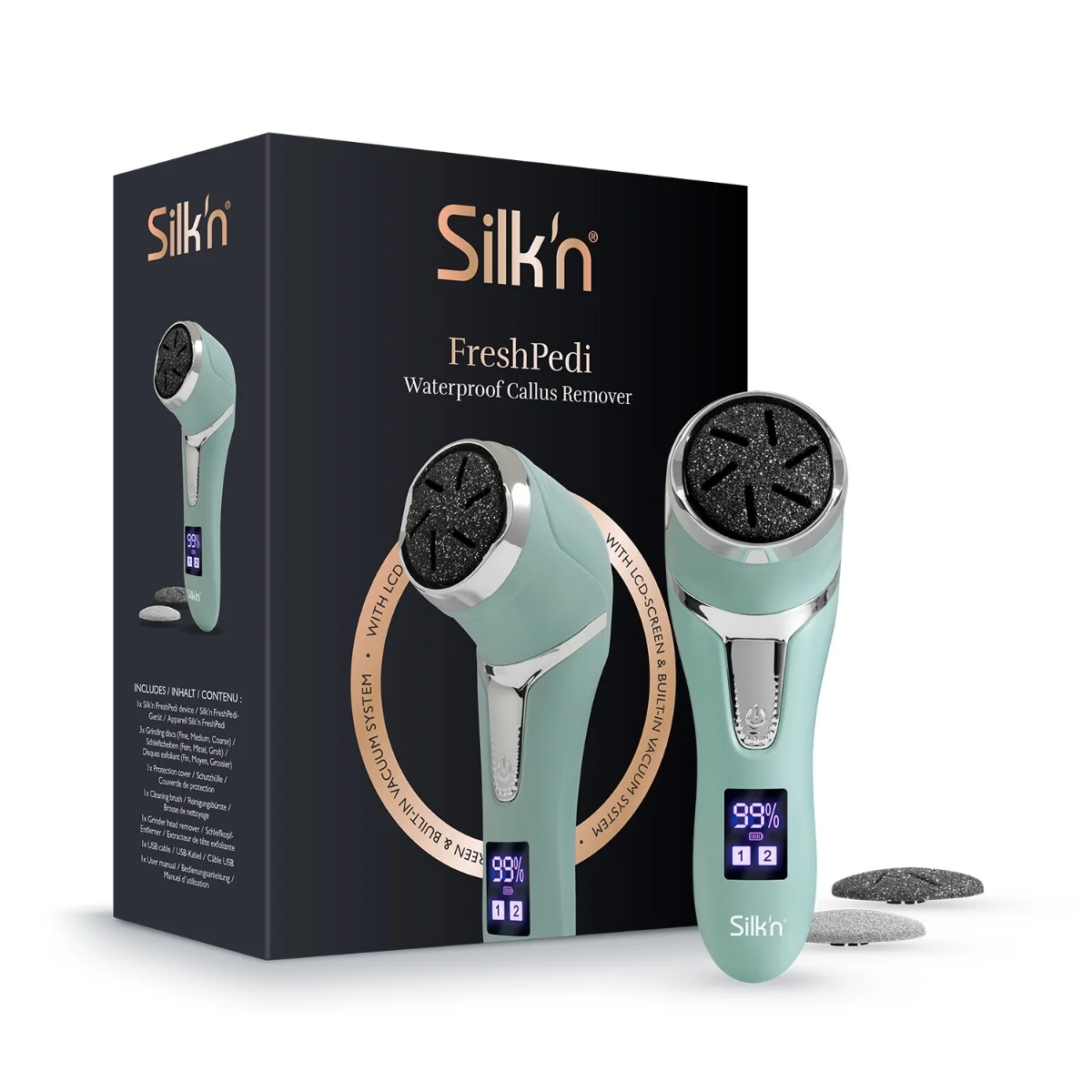 Silk´n FreshPedi Odstraňovač ztvrdlé kůže s odsáváním Mint