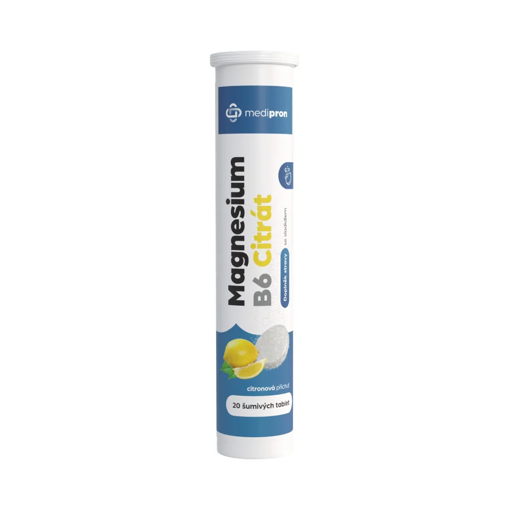 medipron Magnesium B6 citrát 20 šumivých tablet