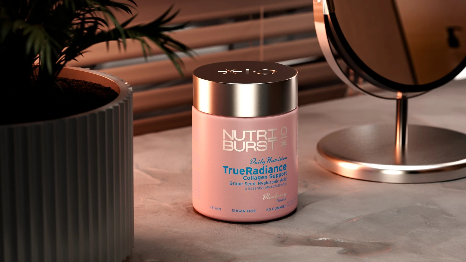 Nutriburst TrueRadiance gummies s liposomálním vitamínem C 60 ks borůvka