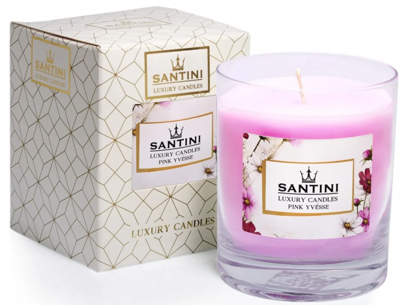 Santini Luxusní svíčka - Pink Yvésse 