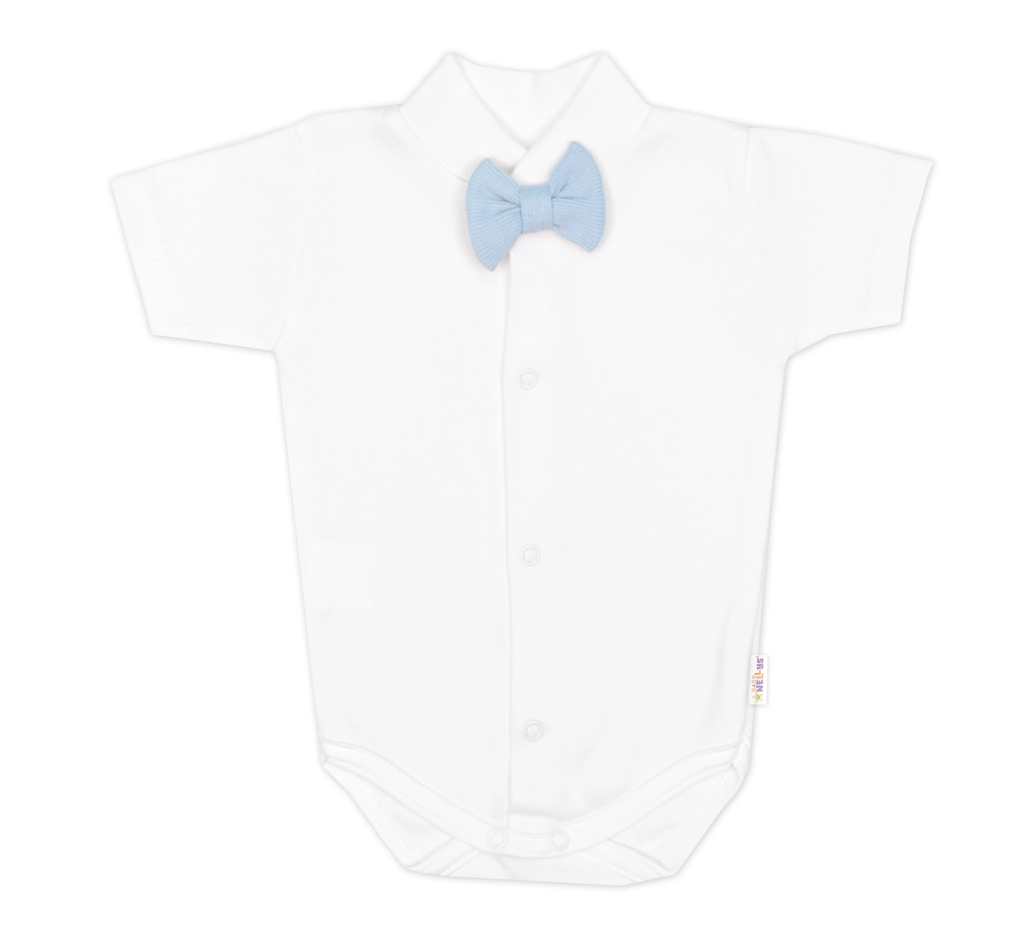 Baby Nellys 3D souprava Gentleman s kr. rukávem - modrá/bílá, vel. 62