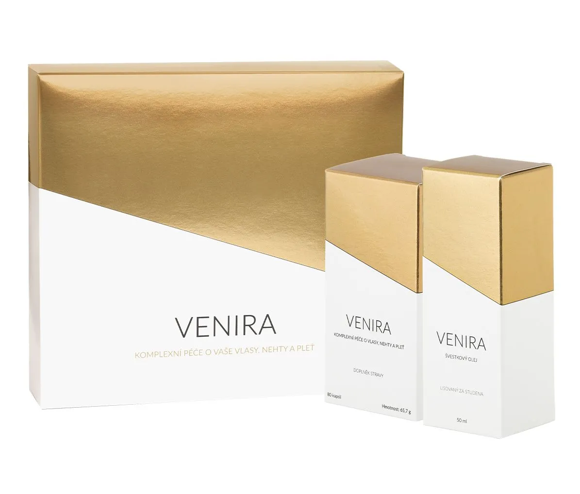 Venira 80 kapslí + Švestkový olej 50 ml dárkový set