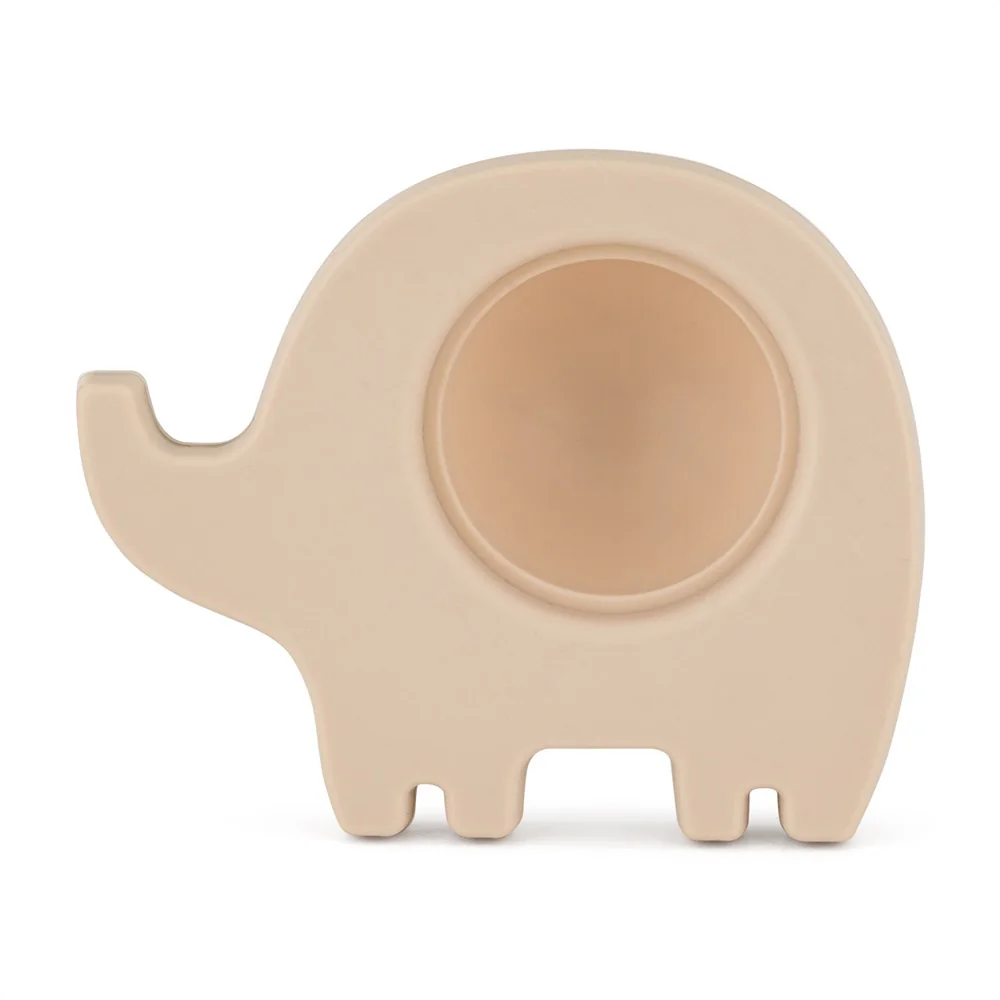 Petite&Mars Elephant Edwin 6m+ silikonová hračka 1 ks misty green