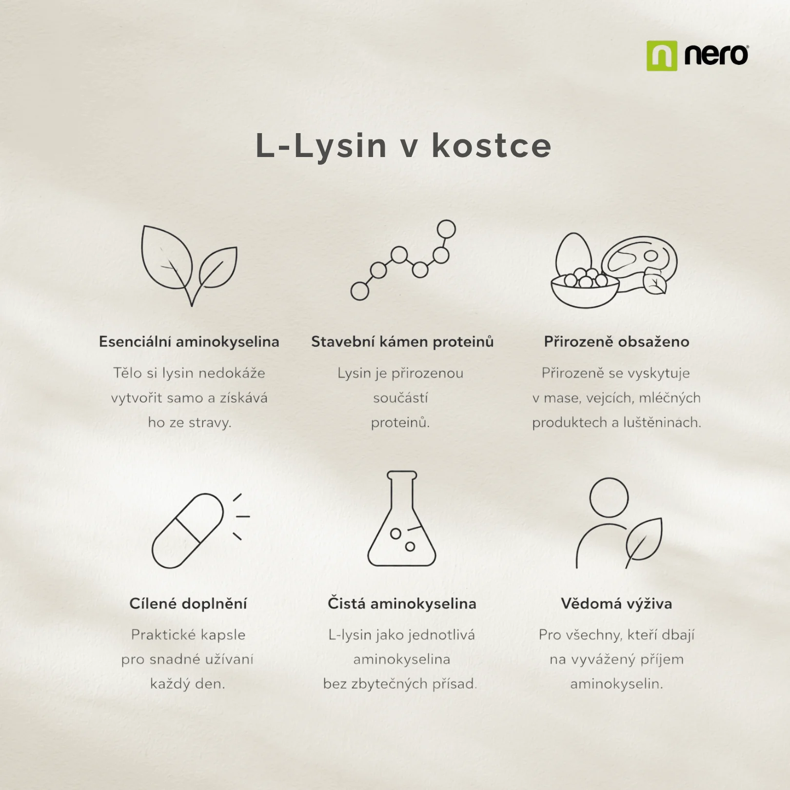 NERO L-Lysin 1000 mg 365 kapslí