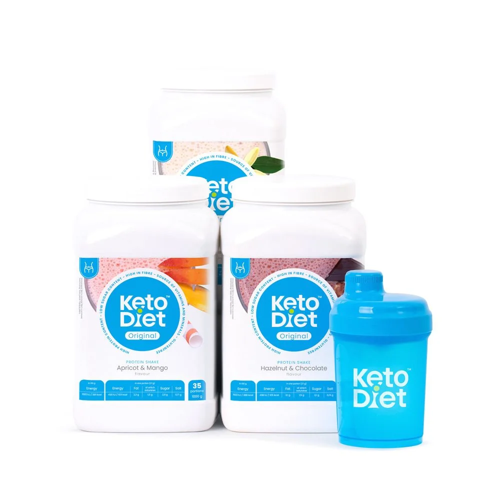 KetoDiet Proteinové nápoje na 3 týdny MEDIUM 1. krok 105 porcí