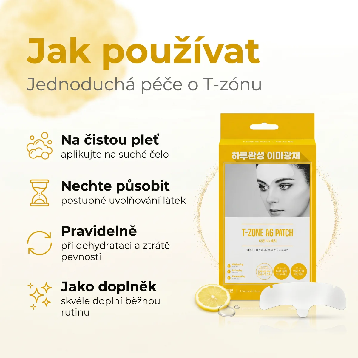 Wooshin Labottach Hydrogelové náplasti na oblast T-zóny 2 ks
