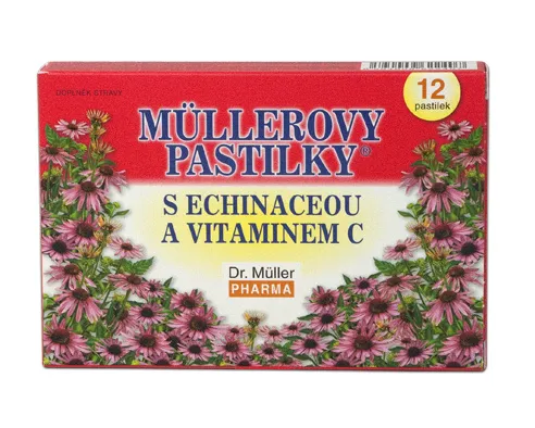 Dr. Müller Müllerovy pastilky s echinaceou a vitaminem C 12 pastilek