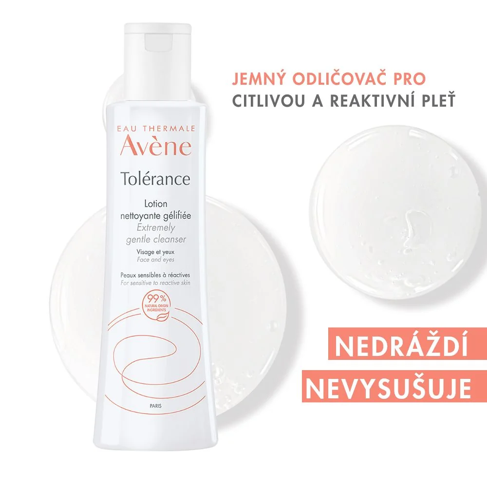 Avène Tolerance Velmi jemný odličovač pro citlivou až reaktivní pleť 200 ml