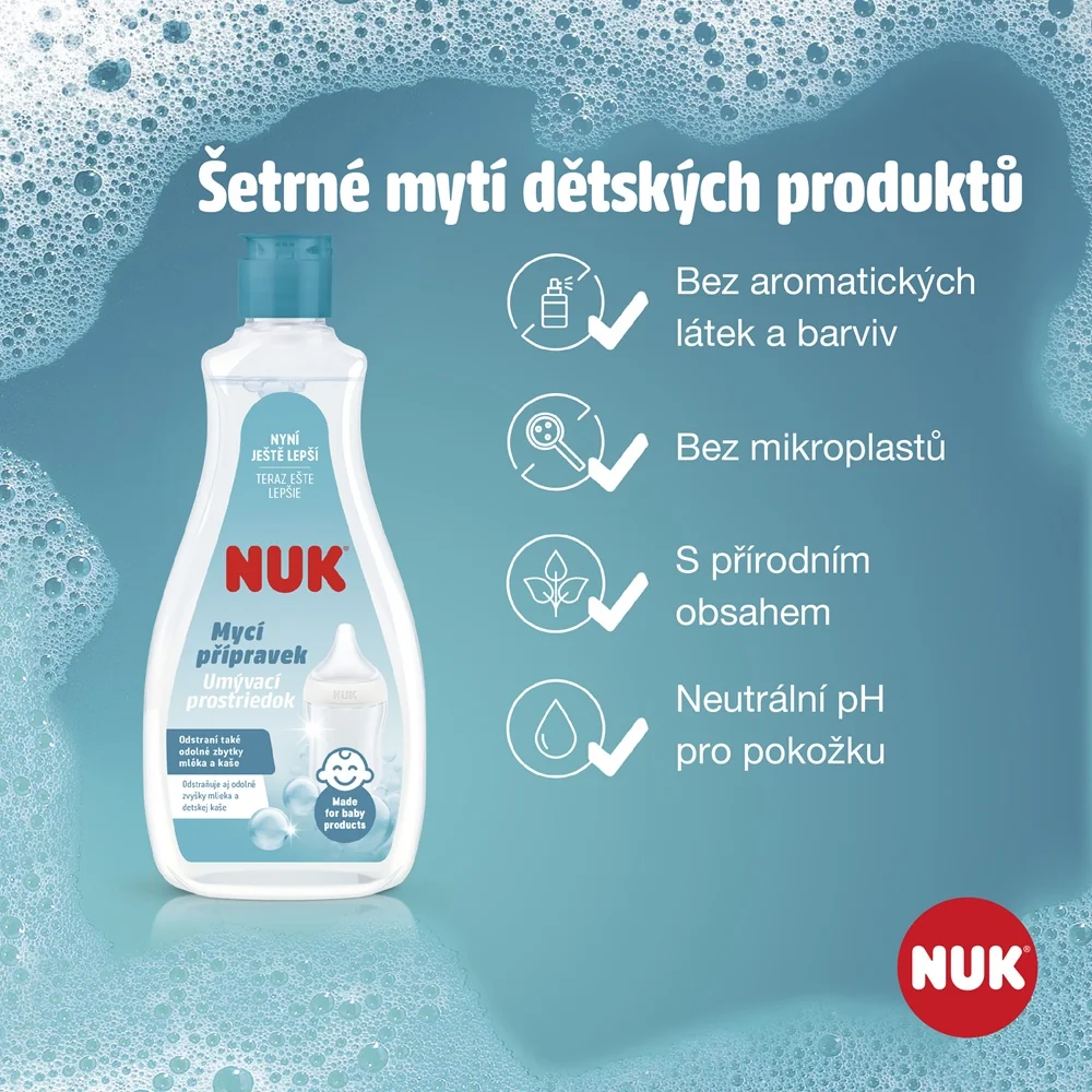 NUK Mycí prostředek na láhve a savičky 500 ml