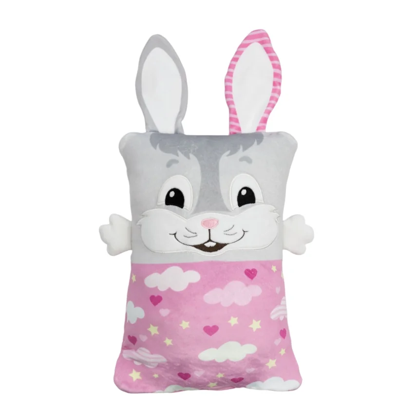 Nici Plyšová hračka Zajíček růžový Cosidoos 30 x 20 x 11 cm, oboustranný motiv
