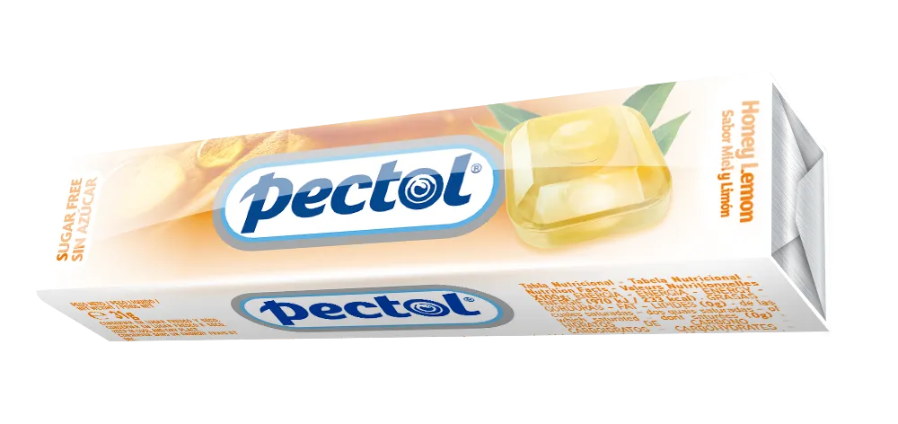 PECTOL Dropsy s příchutí med&citron bez cukru 10 ks