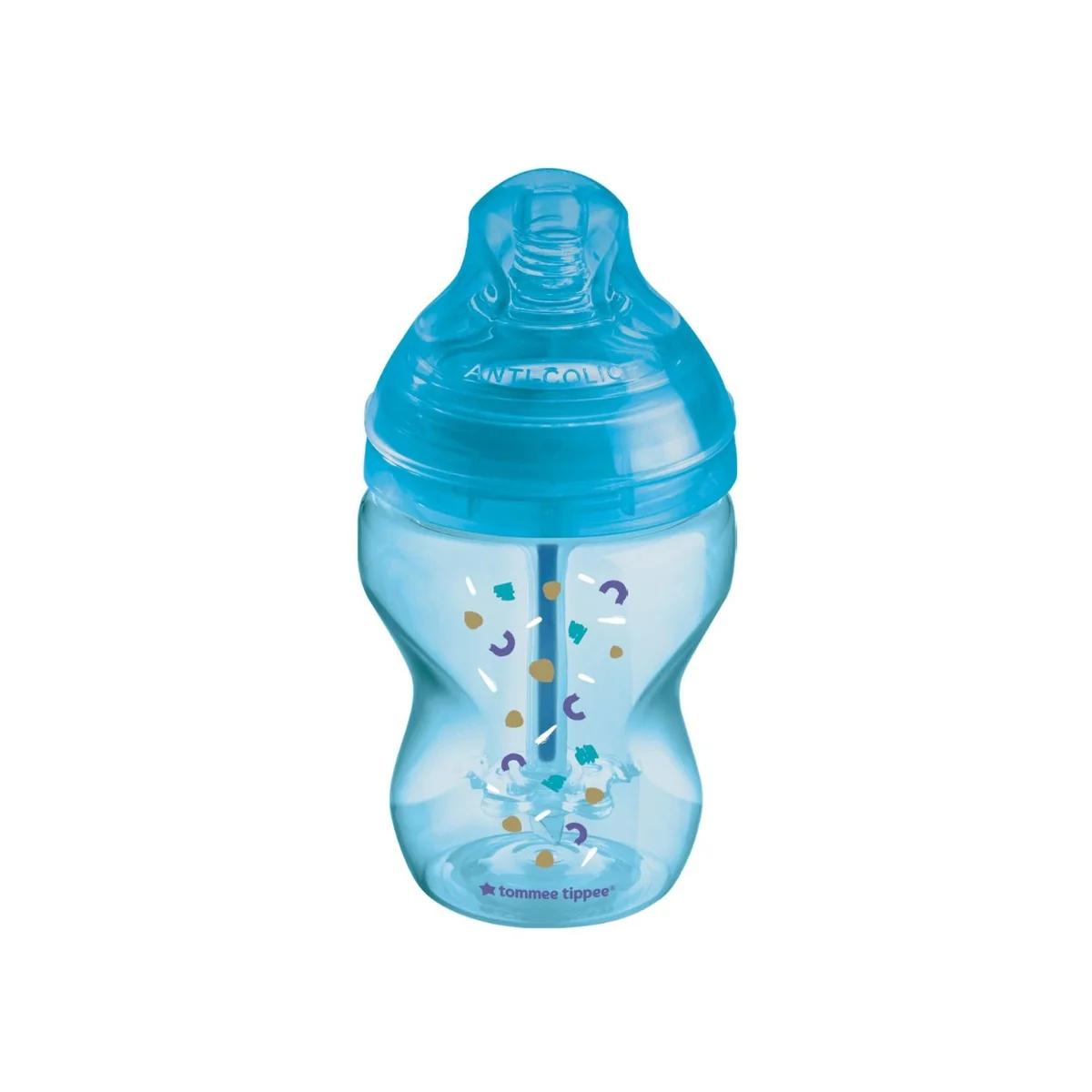 Tommee Tippee Kojenecká lahev ADVANCED ANTI-COLIC Pomalý průtok 0m+ 260 ml 1 ks modrá