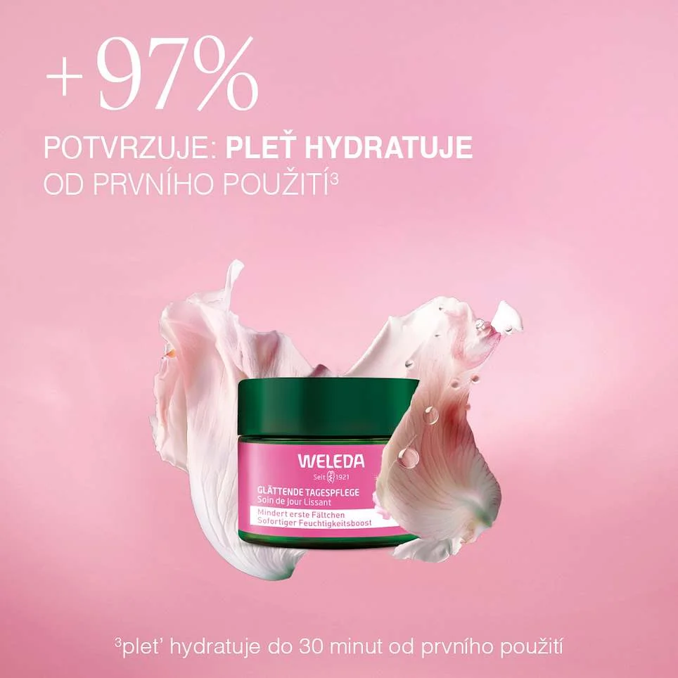 Weleda Rozjasňující denní krém Divoká růže a Bílý čaj BIO 40 ml
