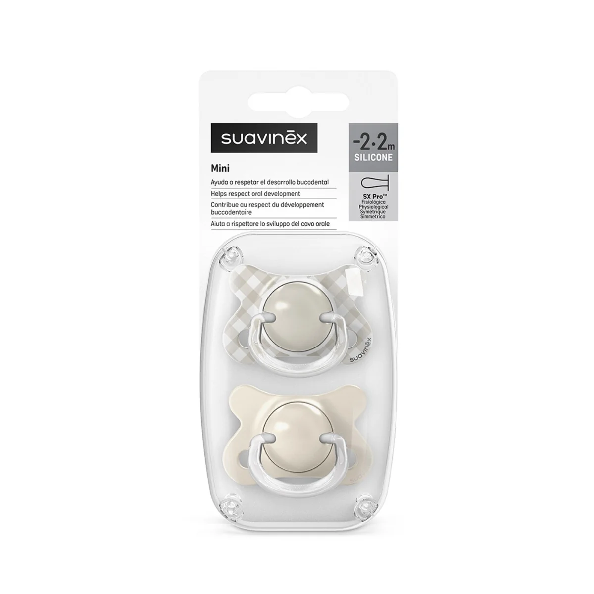 Suavinex Dudlík SX PRO fyziologický WILD & FREE 2m+ 2 ks krémový