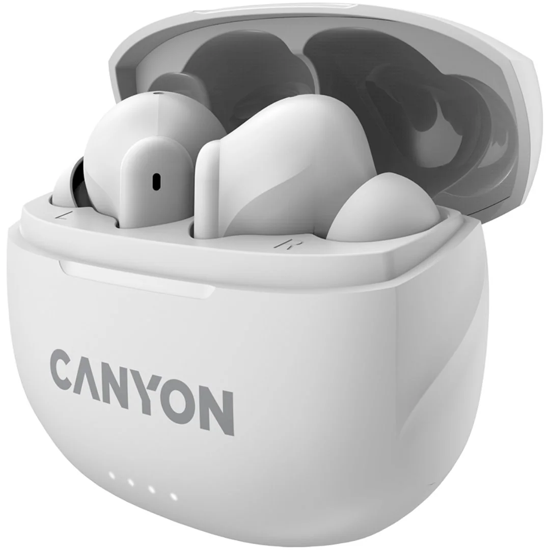 Canyon Bezdrátová stereo sluchátka True wireless TWS-8, bílá