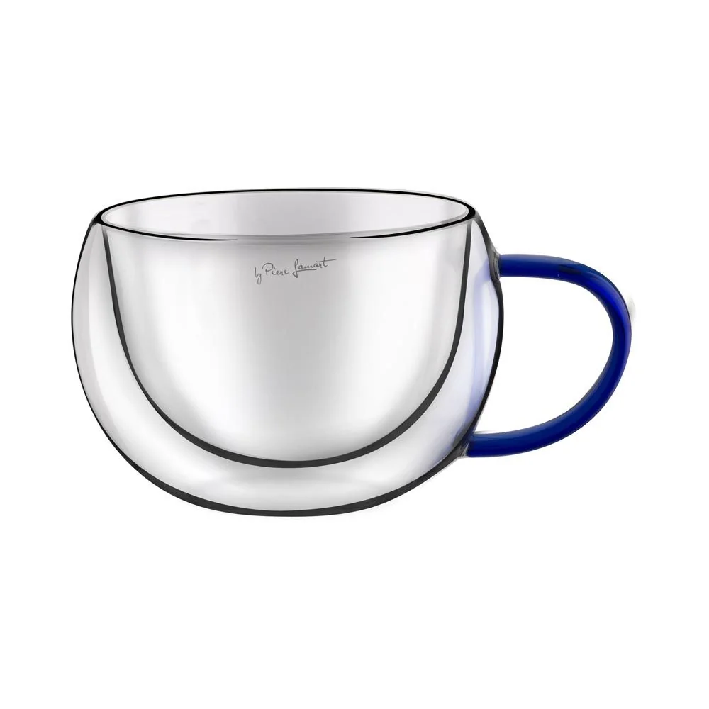 LAMART LT9113 Vaso sklenice cappuccino 270 ml 2 ks modré