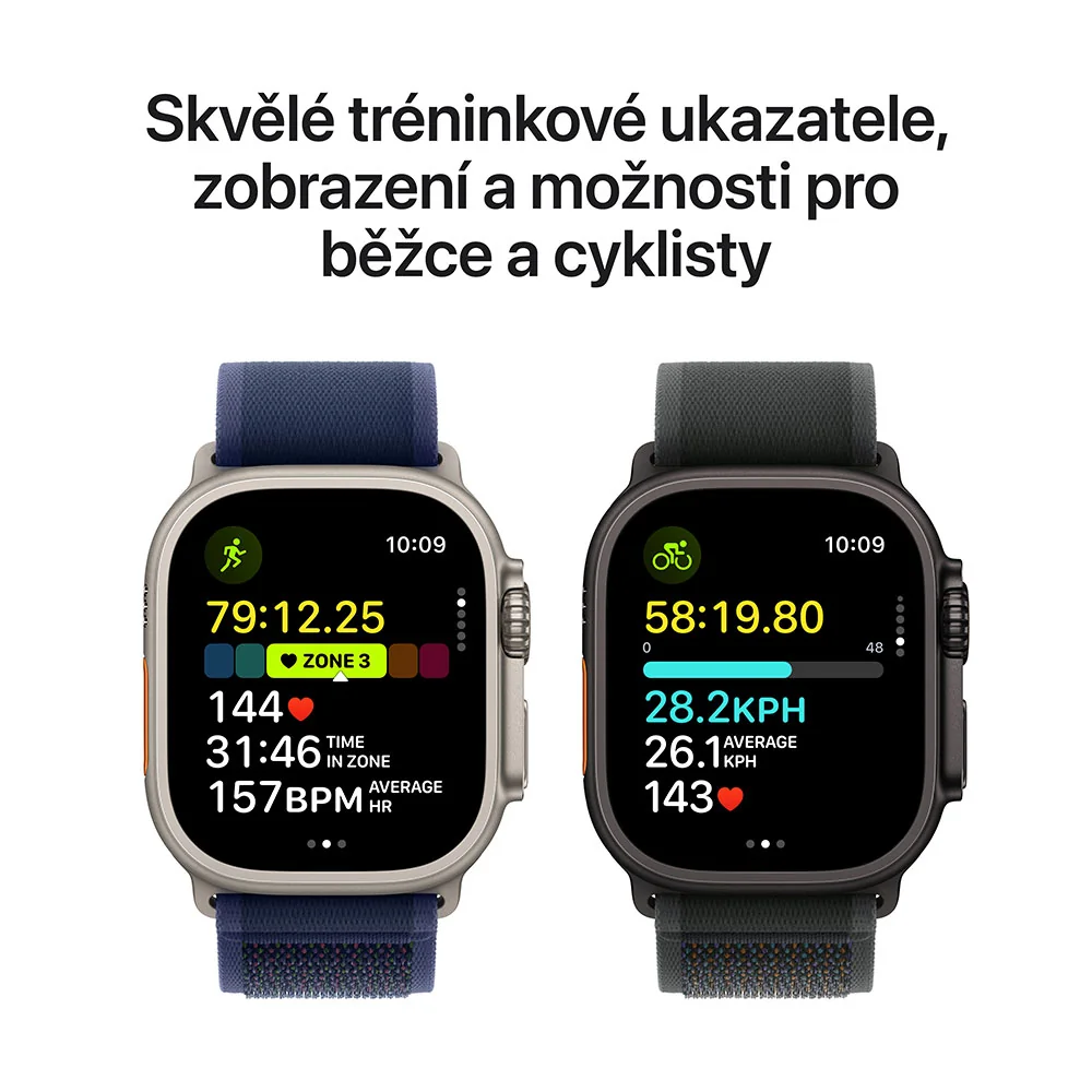Apple Watch Ultra 2 49mm Natur Titan, Nat.Ti.Mil,S chytré hodinky
