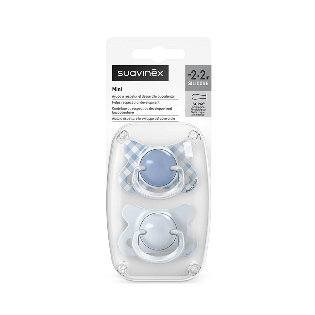 Suavinex Dudlík SX PRO fyziologický WILD & FREE 2m+ 2 ks modrý