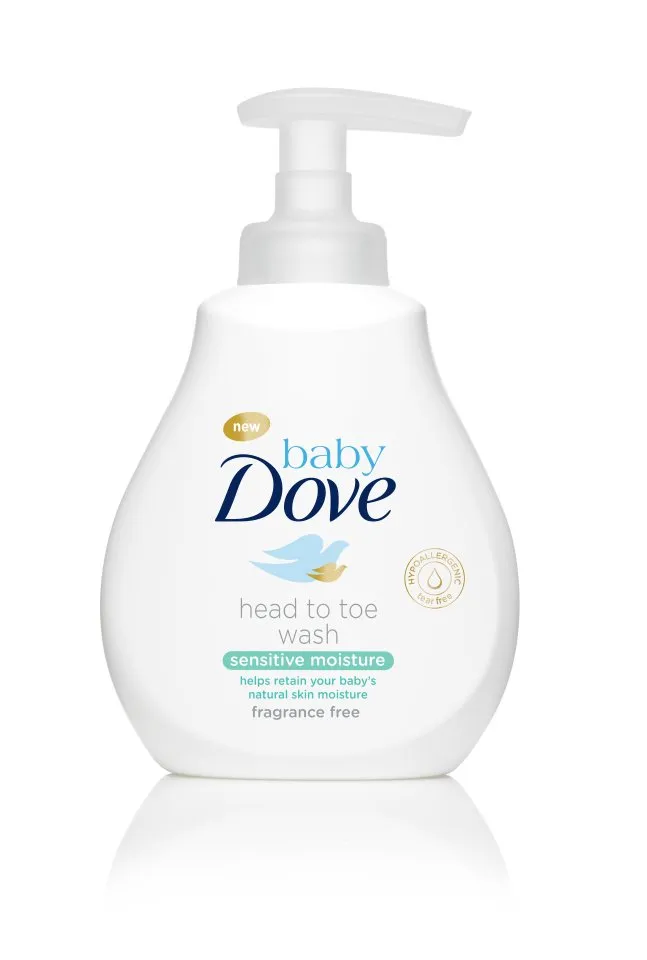 Dove Baby Sensitive Moisture mycí gel na tělo a vlasy 200 ml