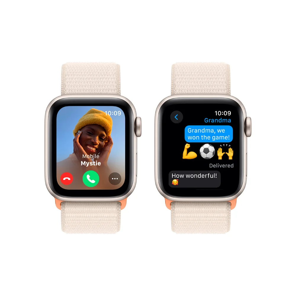 Apple Watch SE 40 mm sport loop smart hodinky Starlight