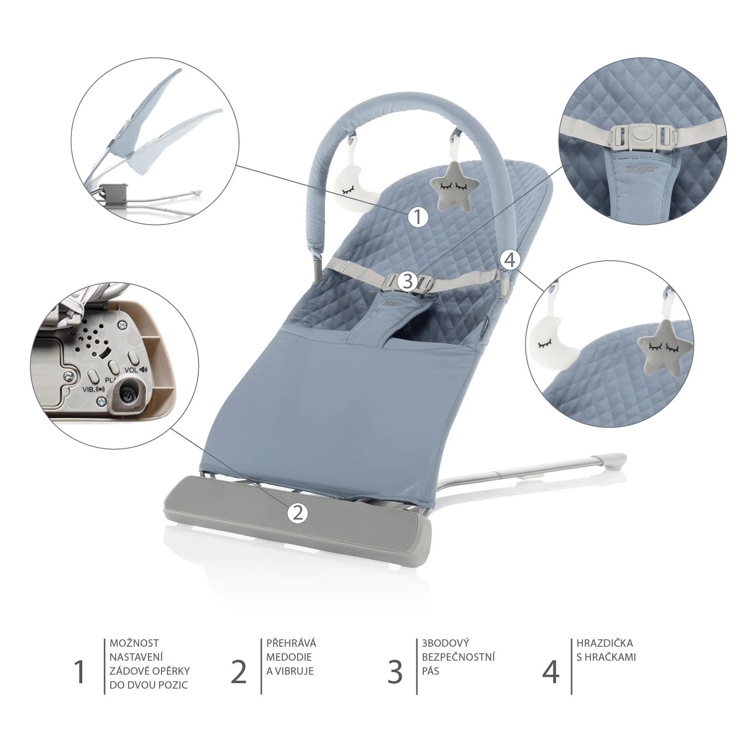 Zopa Lehačka Siesta, Diamond Grey 3