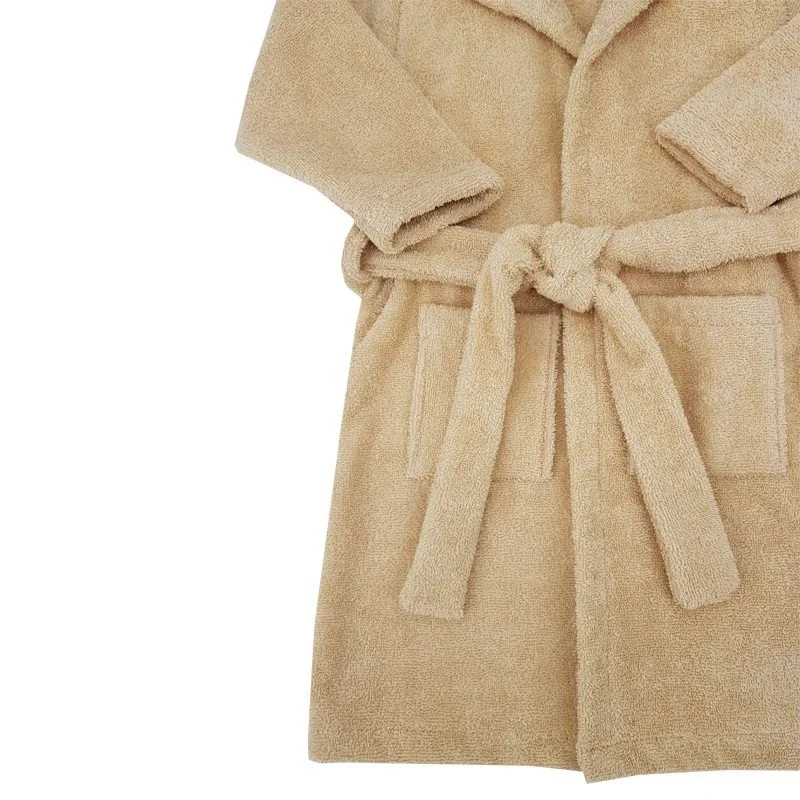 Eko Župan bavlněný s kapucí a oušky Beige vel. S 92-98