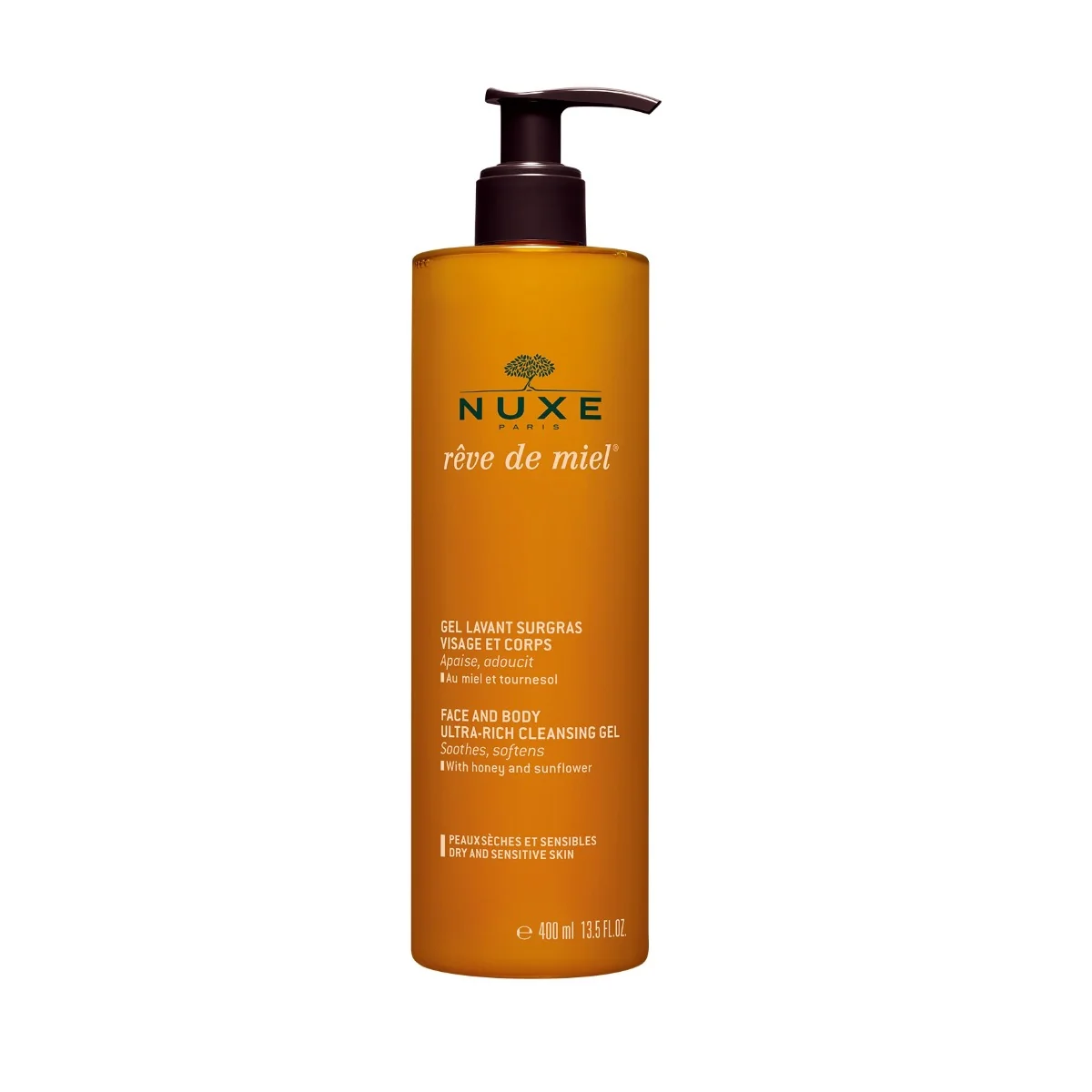 Nuxe Rêve de Miel Ultra bohatý čisticí gel na tvář a tělo 400 ml