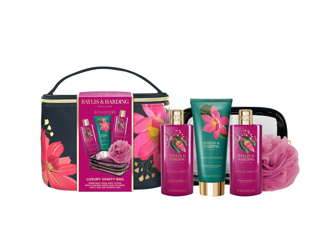 Baylis & Harding Boudoire Sada péče o tělo v taštičce Tropical Paradise 5 ks