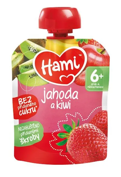 Hami Ovocná kapsička jahoda a kiwi 6x90 g