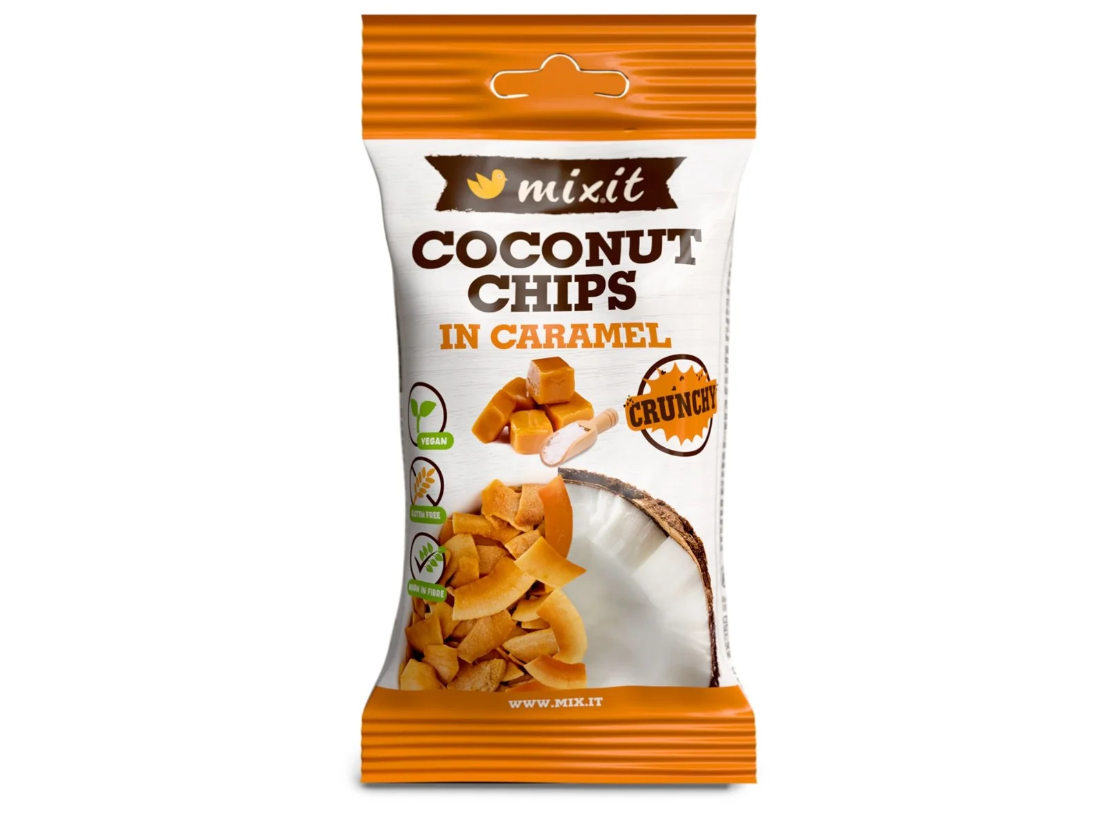Mixit Kokosové chipsy karamel 60 g
