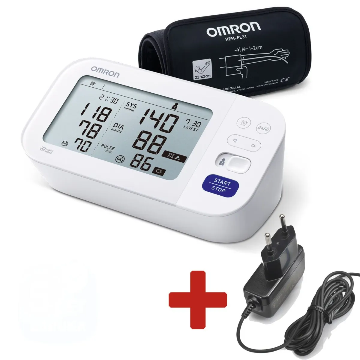 Omron M6 Comfort s AFib digitální tonometr + síťový zdroj