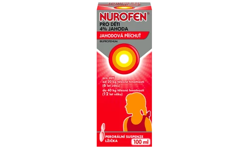 Nurofen pro děti jahoda 40 mg/ml, suspenze 100 ml