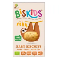 Biskids BIO dětské celozrnné ovesné sušenky 6M