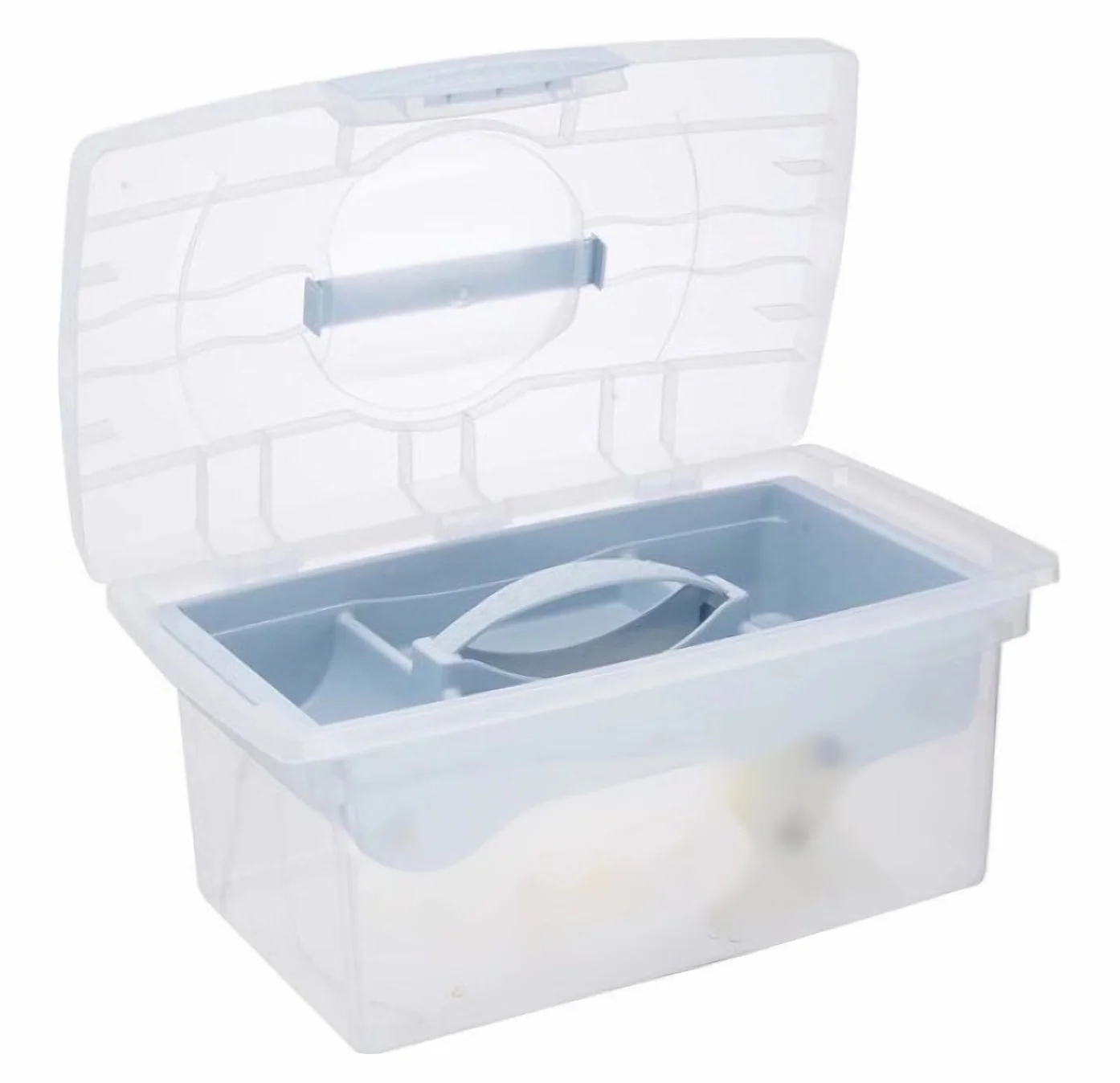 Baby Nellys Přenosný box s organizérem Baby Star transparentní/bílá