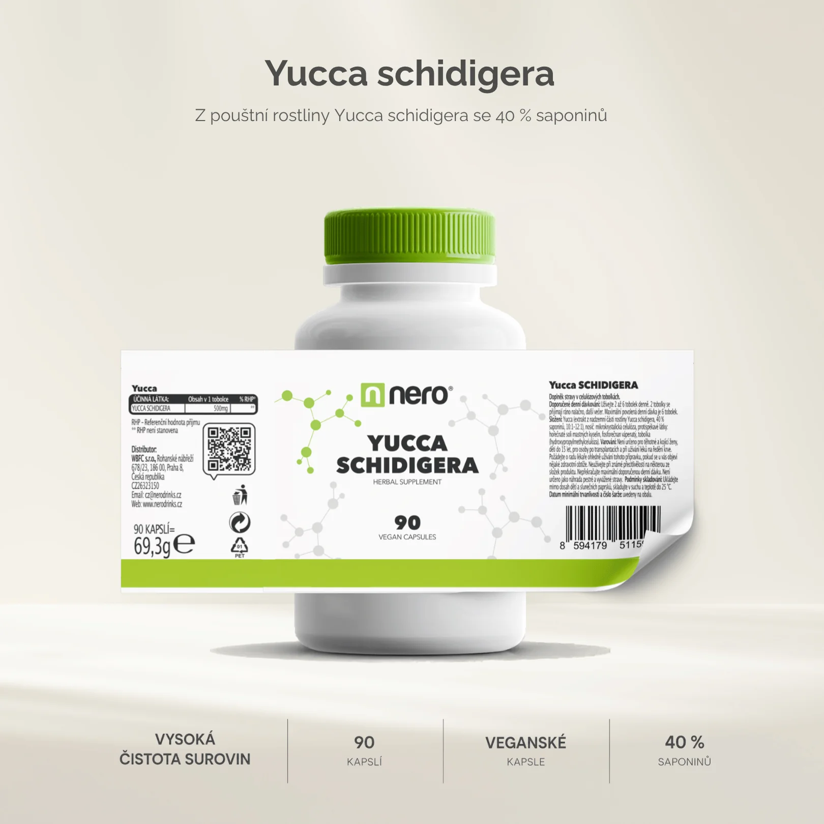 NERO Yucca Schidigera 500 mg 90 kapslí