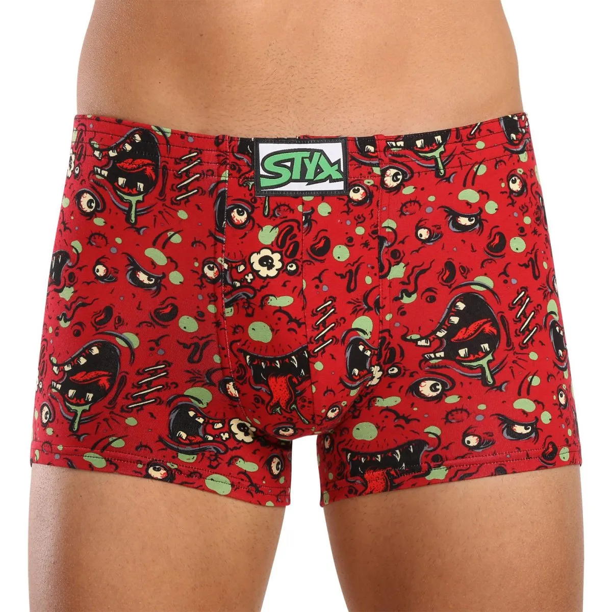 Styx Pánské boxerky art klasická guma zombie (Q1451) L 